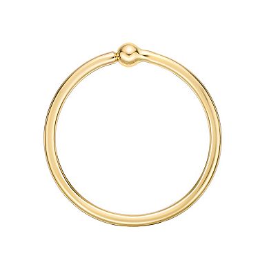 Lila Moon 14k Gold Captive Bead Hoop Nipple Ring