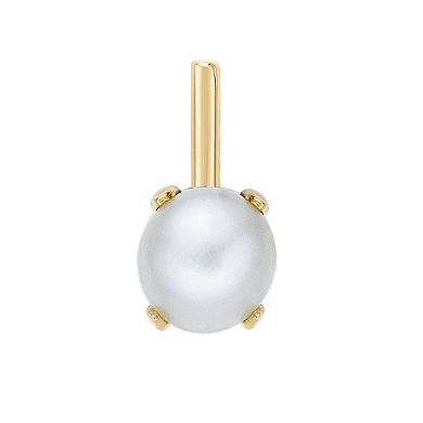 Lila Moon 14k Gold 90 Degree Angle Freshwater Cultured Pearl Nose Stud