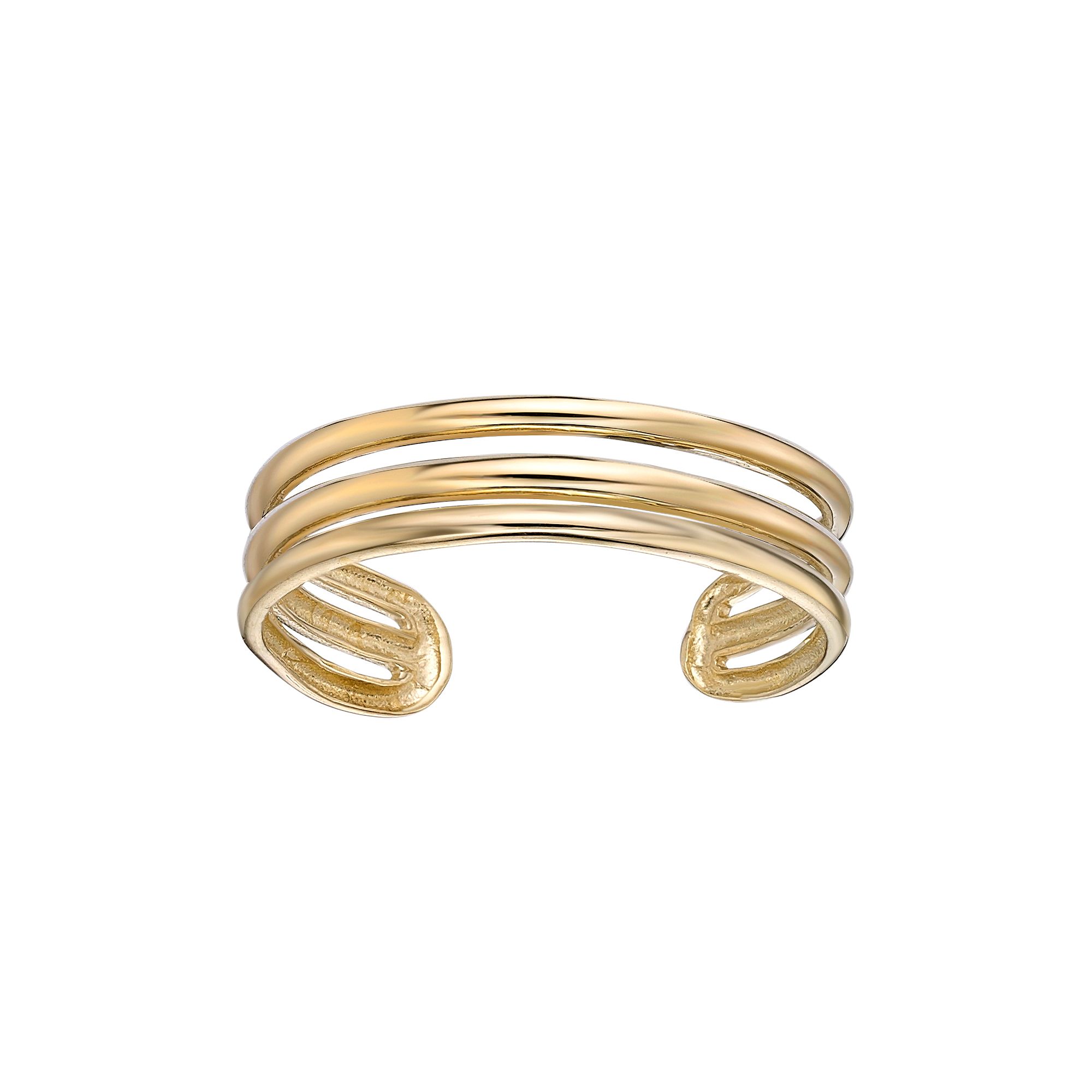Lila Moon 10k Gold Triple Band Adjustable Toe Ring, Womens