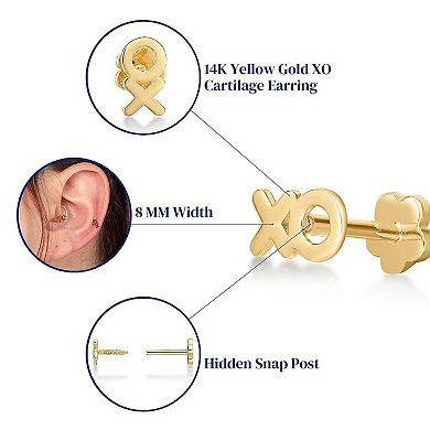 Lila Moon 14k Gold "XO" Cartilage Earring