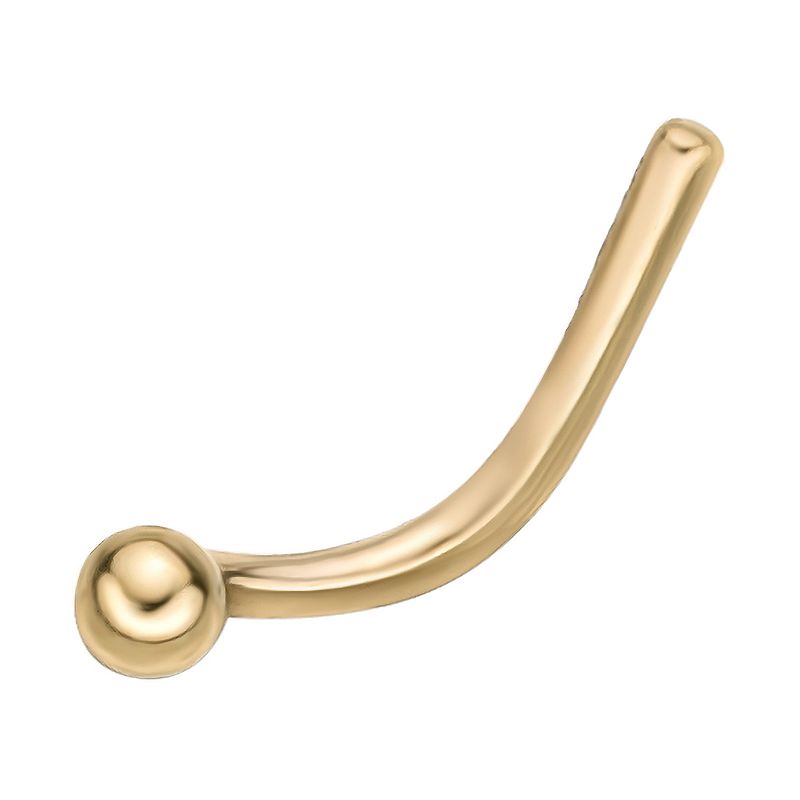 Lila Moon 14k Gold Curved Ball Nose Stud, Womens, Yellow