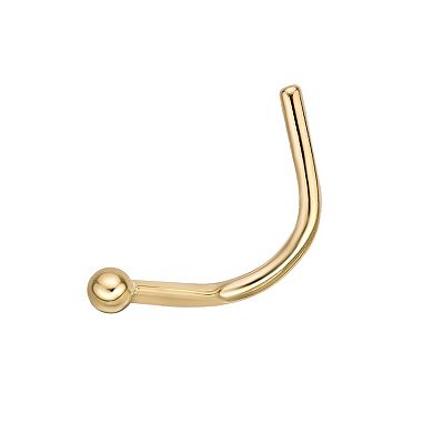 Lila Moon 14k Gold Curved Ball Nose Stud