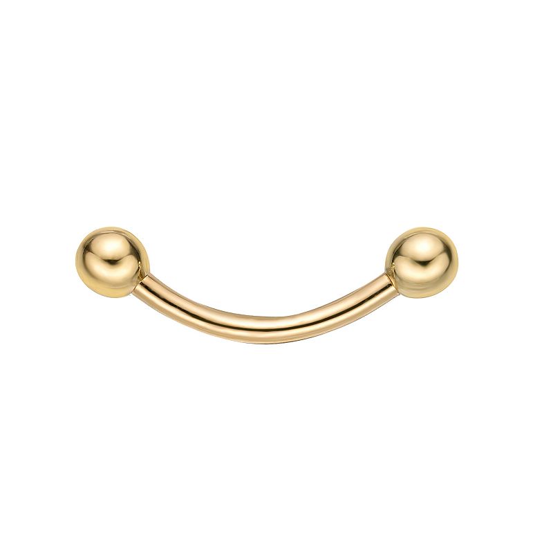 17970616 Lila Moon 14k Gold Curved Barbell Eyebrow Ring, Wo sku 17970616
