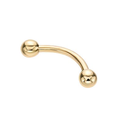 Lila Moon 14k Gold Curved Barbell Eyebrow Ring