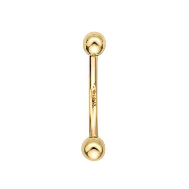 Lila Moon 14k Gold Curved Barbell Eyebrow Ring