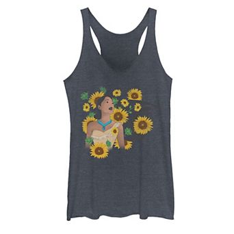 Disney's Pocahontas Juniors' Sunflower Floral Portrait Graphic Tank Top