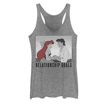 Disney's The Little Mermaid Ariel And Eric Relationship Goals Juniors' Graphic Tank Top