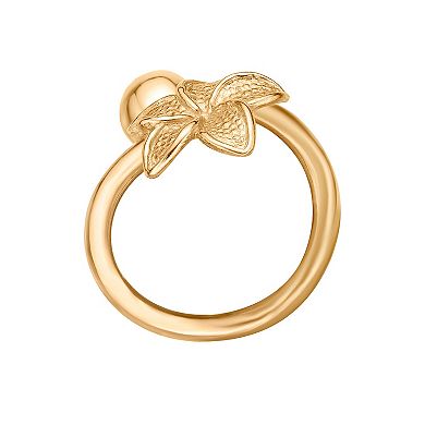Lila Moon 10k Gold Lotus Flower Twist Belly Ring