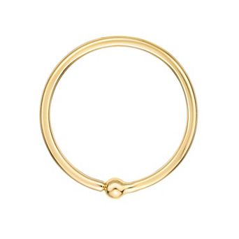 Lila Moon 14k Gold Captive Bead Hoop Nipple Ring