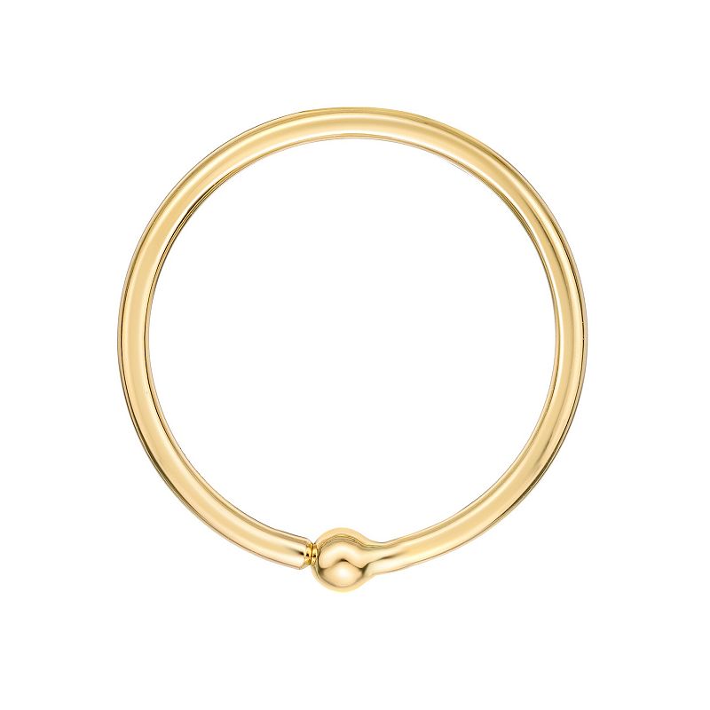 Lila Moon 14k Gold Captive Bead Hoop Nipple Ring, Womens, Yellow