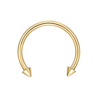 Lila Moon 14k Gold Spiked Horseshoe Nipple Ring
