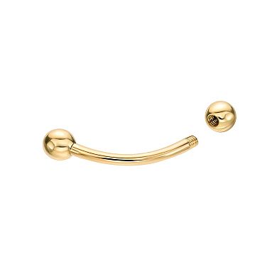 Lila Moon 14k Gold Curved Barbell Eyebrow Ring