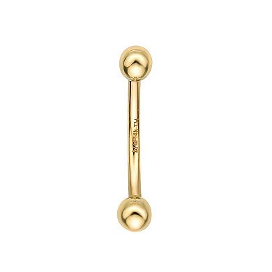 Lila Moon 14k Gold Curved Barbell Eyebrow Ring