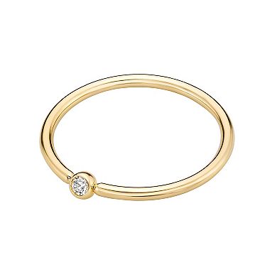 Lila Moon 14k Gold Captive Bead Hoop Nipple Ring