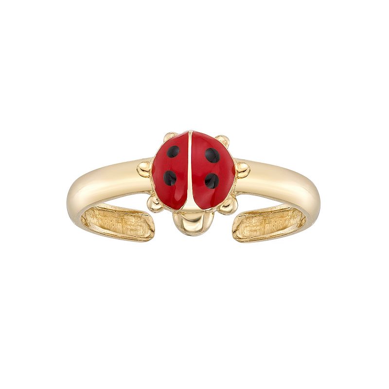 Lila Moon 14k Gold Ladybug Toe Ring, Womens, Yellow