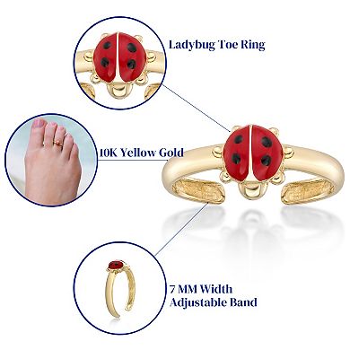 Lila Moon 14k Gold Ladybug Toe Ring