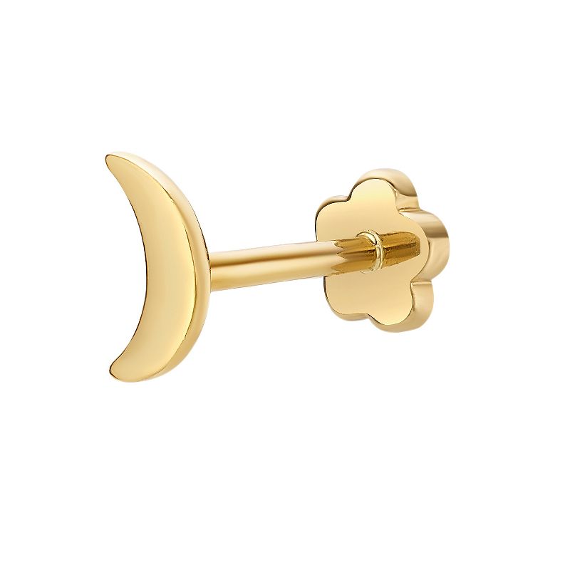 30438714 Lila Moon 14k Gold Moon Cartilage Earring, Womens, sku 30438714