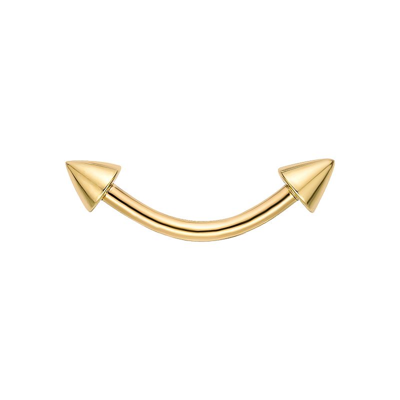 Lila Moon 14k Gold Curved Barbell Eyebrow Ring, Womens, Yellow