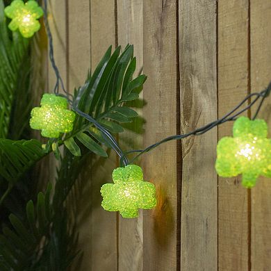 Green Irish Shamrock St Patrick's Day 10-Light String Lights