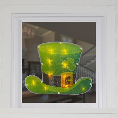 LED Irish St. Patrick's Day Leprechaun Hat Window Wall Decor