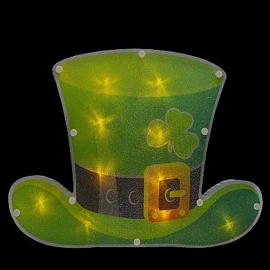 LED Irish St. Patrick's Day Leprechaun Hat Window Wall Decor