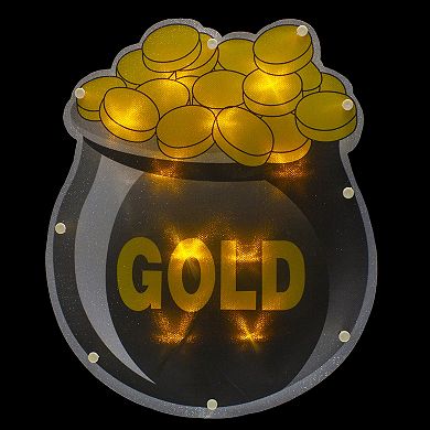 LED Irish St. Patrick's Day Gold Window Wall Decor