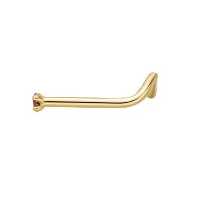 Lila Moon 14k Gold Brown Diamond Accent Nose Stud