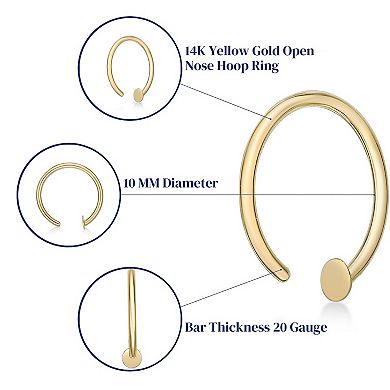 Lila Moon 14k Gold Open Nose Ring