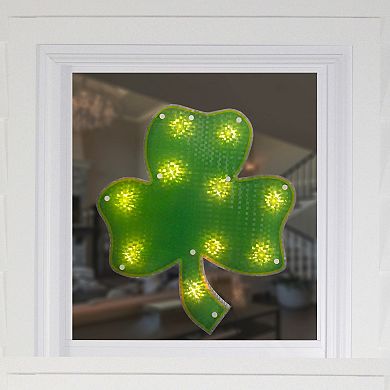 Light-Up Green St. Patrick's Day Irish Shamrock Window Wall Decor
