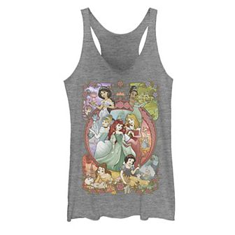Disney Princess Juniors' Classic Group Collage Tank Top