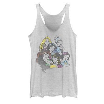 Disney Princess Juniors' Group Color-Pop Tank Top
