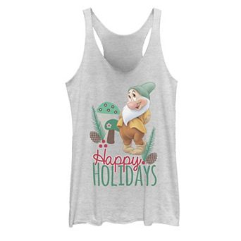 Disney's Snow White Juniors' Bashful Happy Holidays Tank Top
