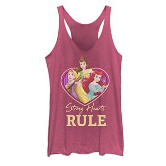 Disney Princesses Juniors' Trio Strong Hearts Rule Tank Top
