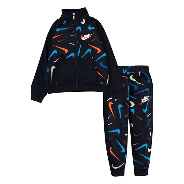 Toddler Boy Nike Swooshfetti Print Tricot Zip Jacket & Pants Set