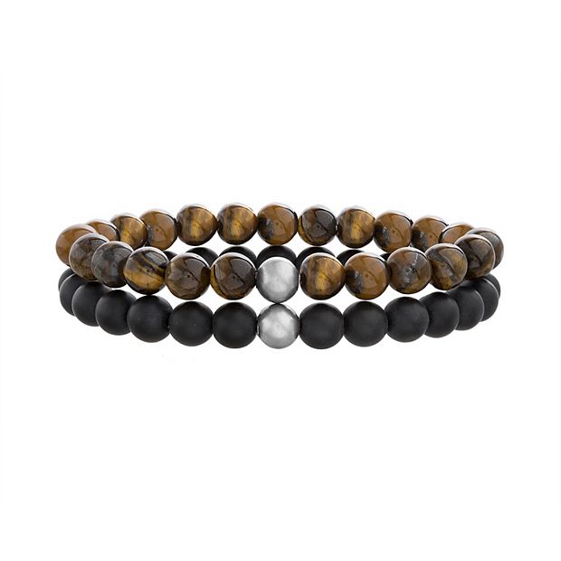 Buy The Tigers Eye Mens Beaded Bracelet | JaeBee Jewelry 8