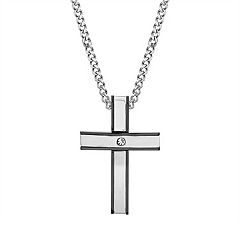 Kohls mens gold cross on sale necklace