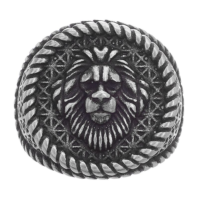 49807776 1913 Mens Stainless Steel Lion Head Ring, Multicol sku 49807776