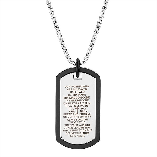 Stainless Steel King Chess Piece Dog Tag Pendant Necklace
