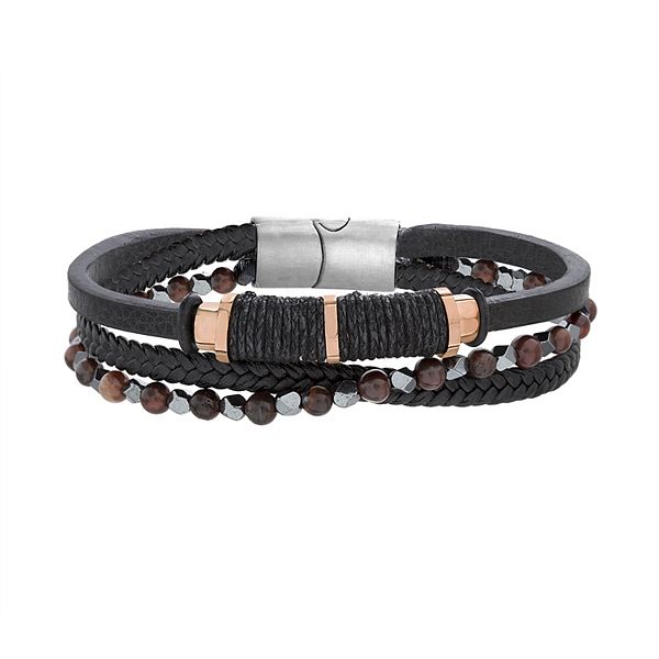 Kohls mens hot sale leather bracelet