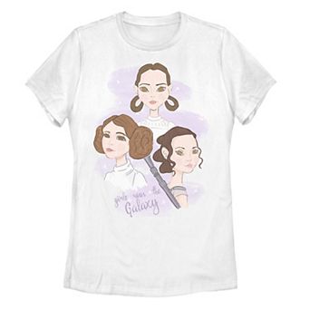 Juniors' Star Wars Girls Run The Galaxy Collage Portrait Graphic Tee