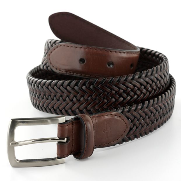 Stretch Leather Braided Belt