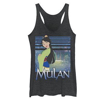 Disney's Mulan Juniors' Green Dress Sparkles Graphic Tank Top
