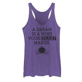 Disney's Cinderella Juniors' Dream Quote Carriage Graphic Tank Top
