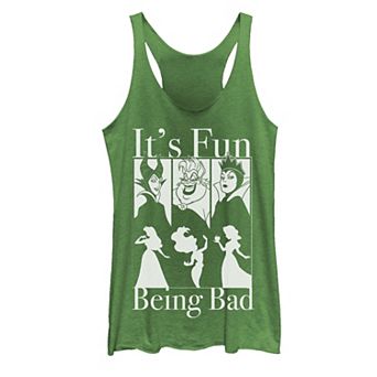 Disney Princesses & Villains Juniors' Being Bad Trio Tank Top