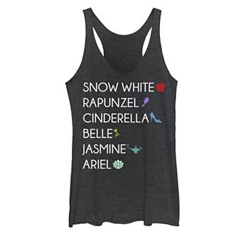 Disney's Juniors' Six Princesses Names & Symbols Graphic Tank Top