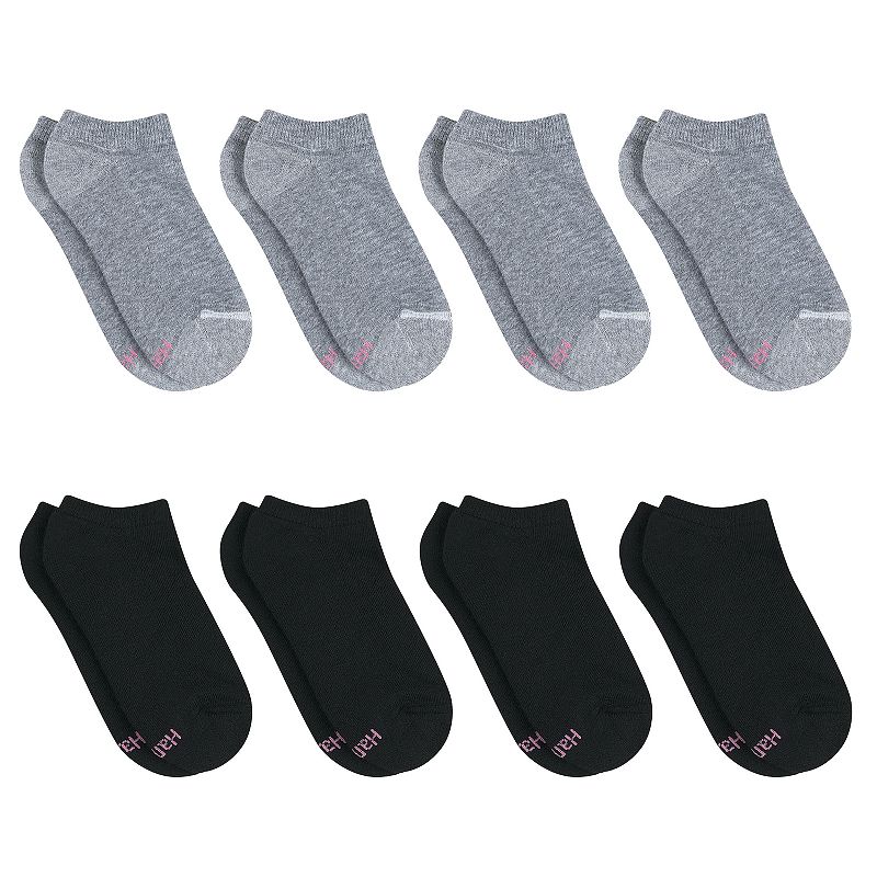 Women's Hanes Ultimate® Cool Comfort® 8-Pack Cushioned No-Show Socks HWUCN8, Size: 9-11, Gray Black