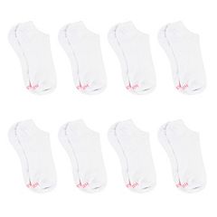 Hanes Women's White Heel Shield Socks, 6-pk