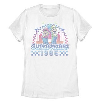Juniors' Nintendo Super Mario 35th Anniversary Mario & Luigi 1985 Graphic Tee