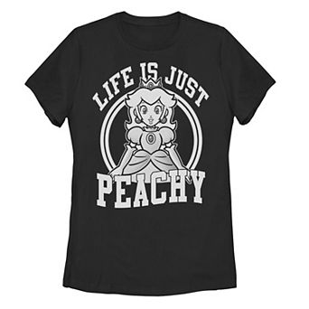 Juniors' Nintendo Super Mario Peach Life is Peachy Graphic Tee
