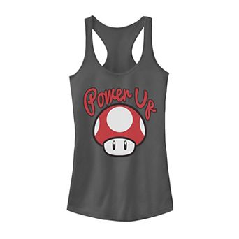 Juniors' Nintendo Super Mario Power-Up Mushroom Graphic Tank Top